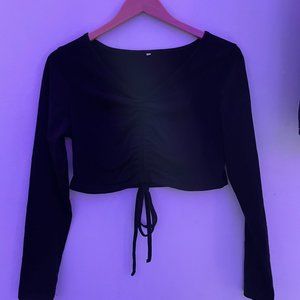 SHEIN Cinched top (Black)  NEVER WORN!